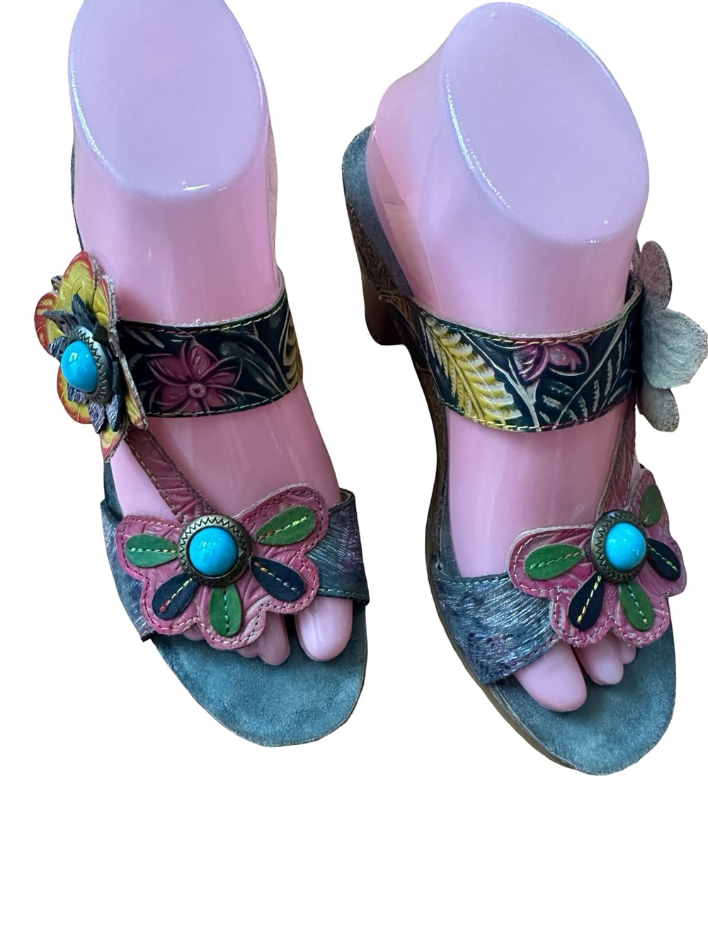 L'Artiste by Spring Step Bari Slide Leather Sandal size 39 or 8.5 US